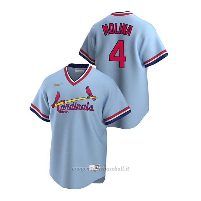 Maglia Baseball Uomo St. Louis Cardinals Yadier Molina Cooperstown Collection Road Blu